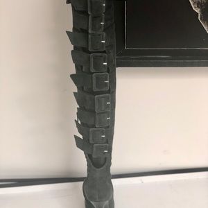 GIUSEPPE ZANOTTI Women's Suede Over-The-Knee Buckle Boots